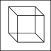 The figure shows a transparent cube.