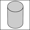 The figure shows a solid cylinder.