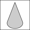 The figure shows a solid cone.