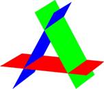 The image shows 3 planes intersecting and creating a triangle.